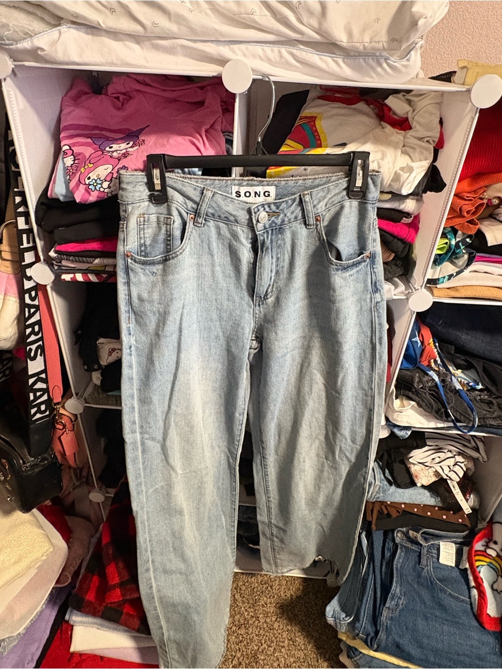 SONG Light Blue High-Rise Wide Leg Jeans